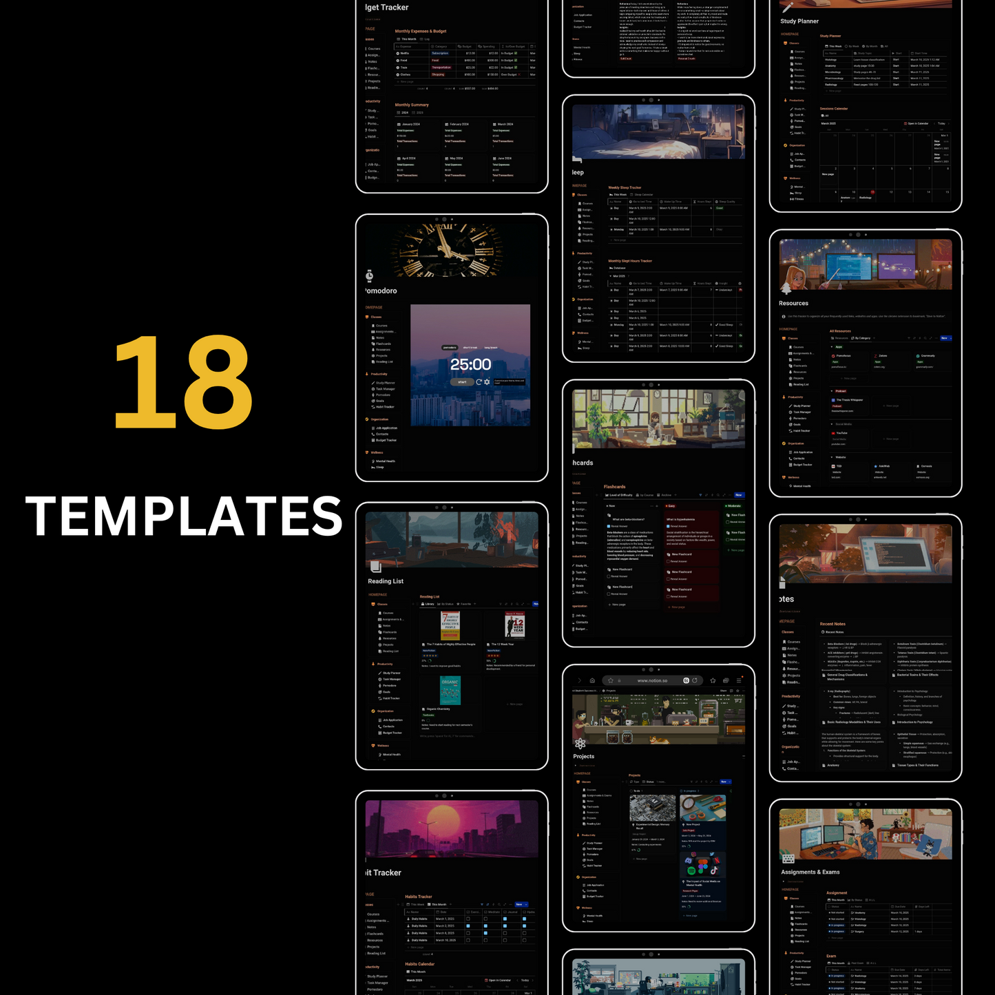 Ultimate Med Student Success Hub: All in One Notion Templates